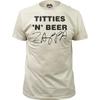 Frank Zappa Titties N Beer Mens T Shirt Rock and Roll Music Band Tee New White