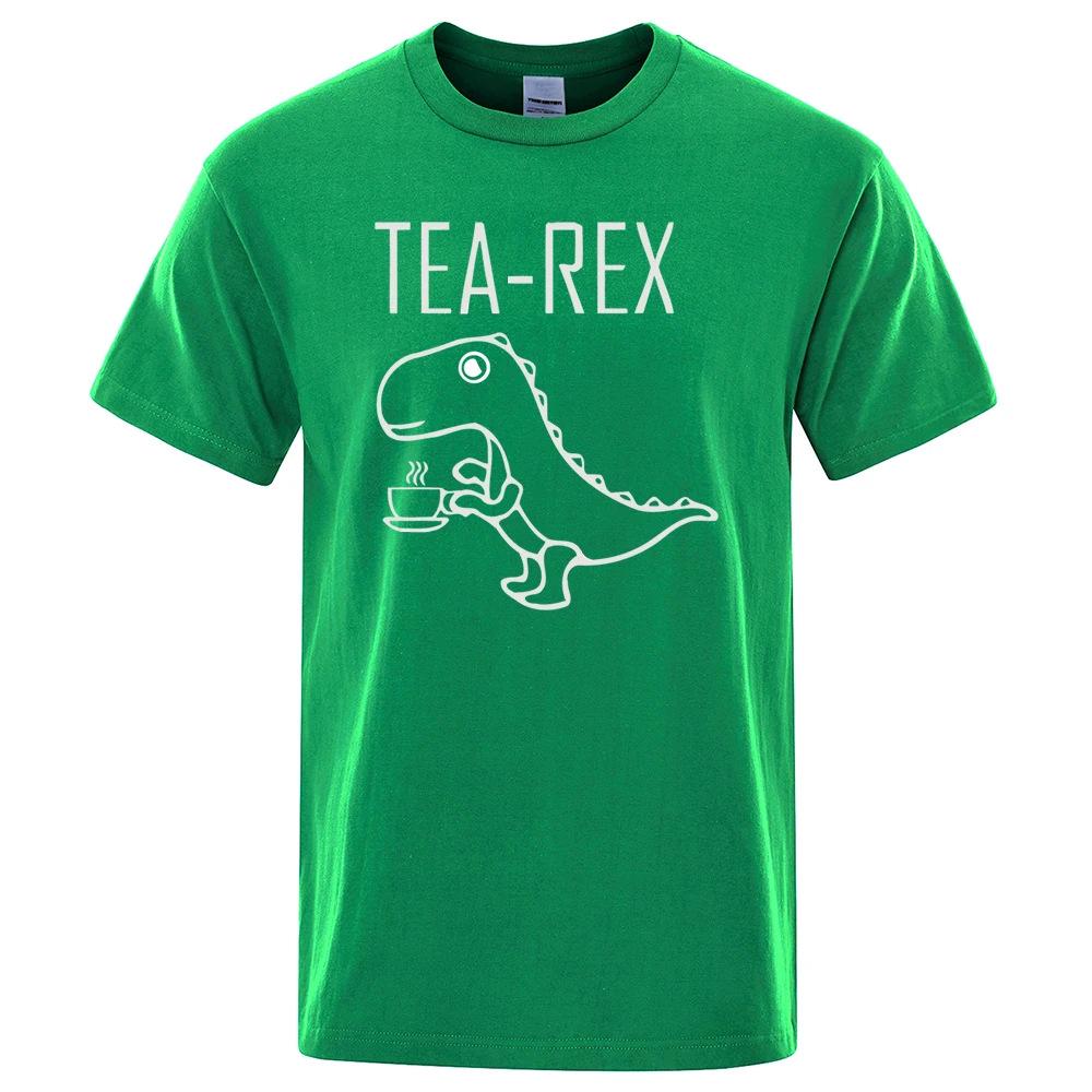 Tea Rex Dinosaur Coffee T-Shirts for Men & Women - Funny Casual Fashion