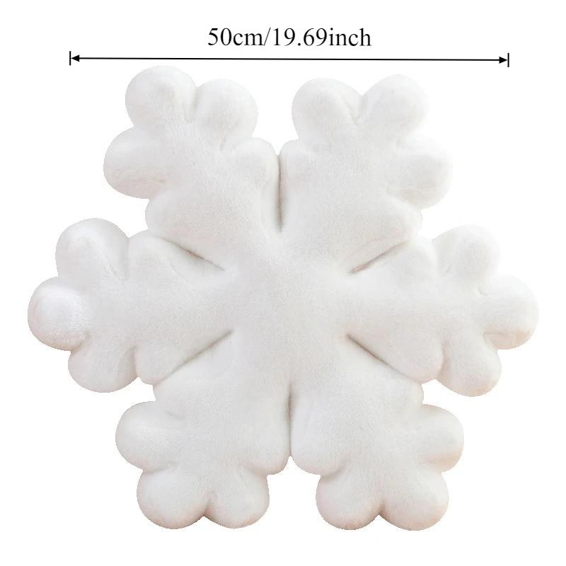 Comfortable Snowflake Pillow/Seat Cushion, Soft White Decorative Mat, Suitable for Sofa and Bed,Easy To Care, All-Season Comfort
