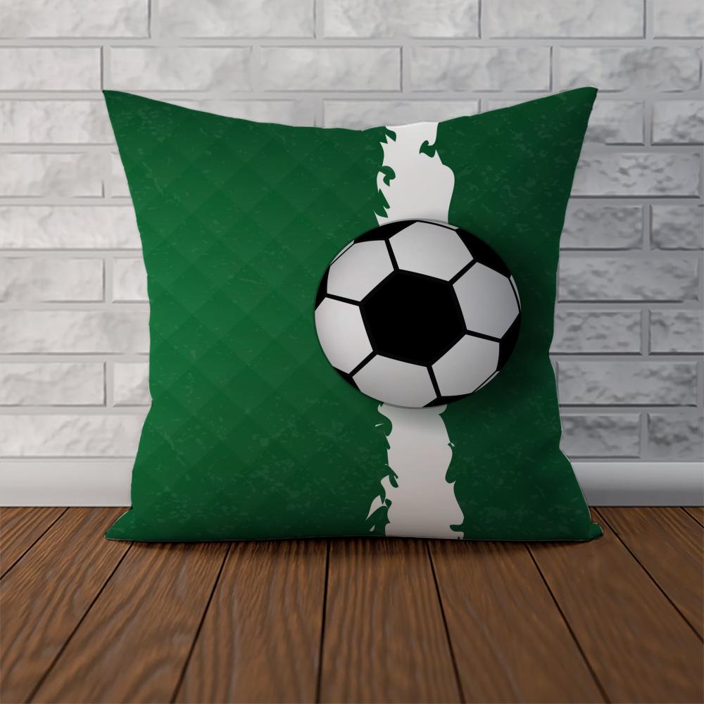 Football Pillow Case For Car Sofa Decorative Home Doublesided Print Plush Square Throw Pillow Cushion Cover