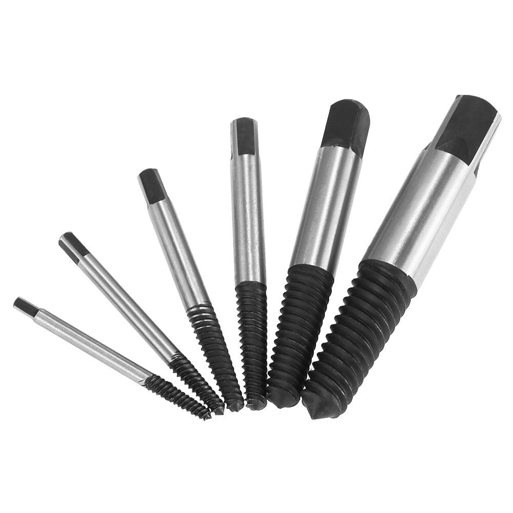 6 Piece Screw Extractor Set, Alloy Steel Easy-Out Drill Bit Set for Broken  s, Studs, Screws