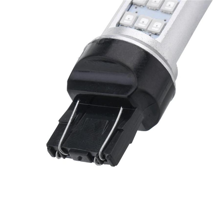 2pcs T20 7443 W21/5W Red LED Taillight Flashing Strobe Blinking Brake Stop Light