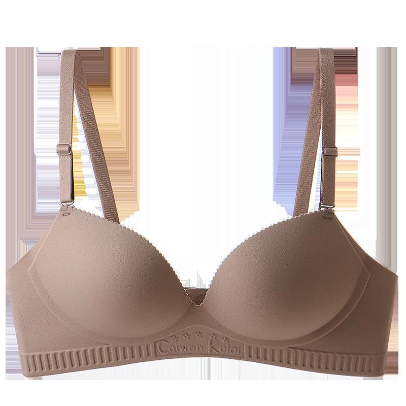 

Высококачественное оригинальное нижнее белье с половинной чашкой, женское, без стального кольца, регулирующее тип, антипровисающее, маленькая грудь, собирающая спортивный бесшовный бюстгальтер, чехол 85AB темно-коричневого