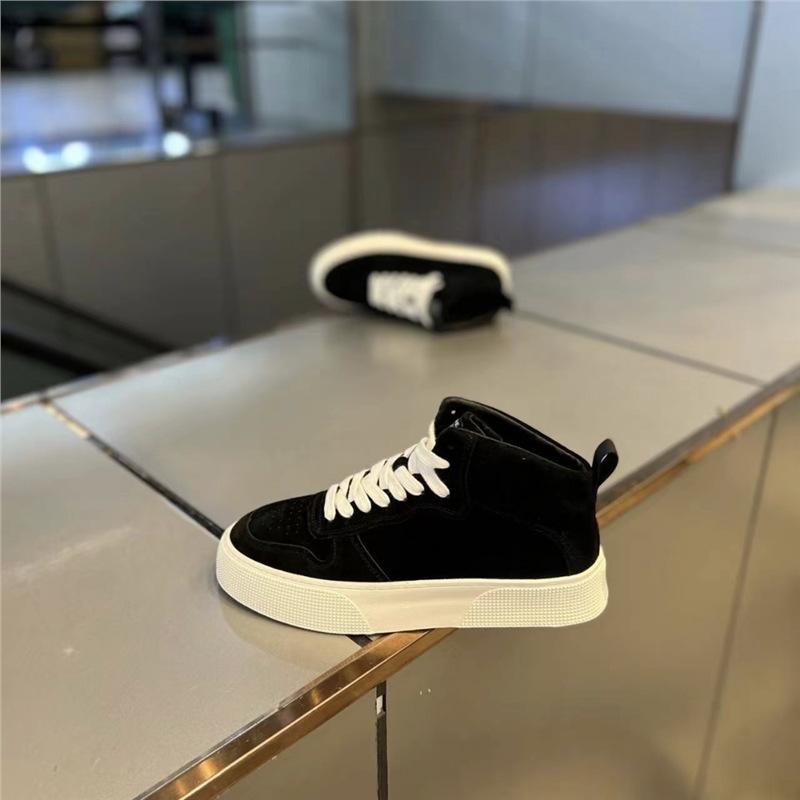 

Board shoes new matte leather comfortable medium tube solid color outdoor leisure xs 38 leather shoe size