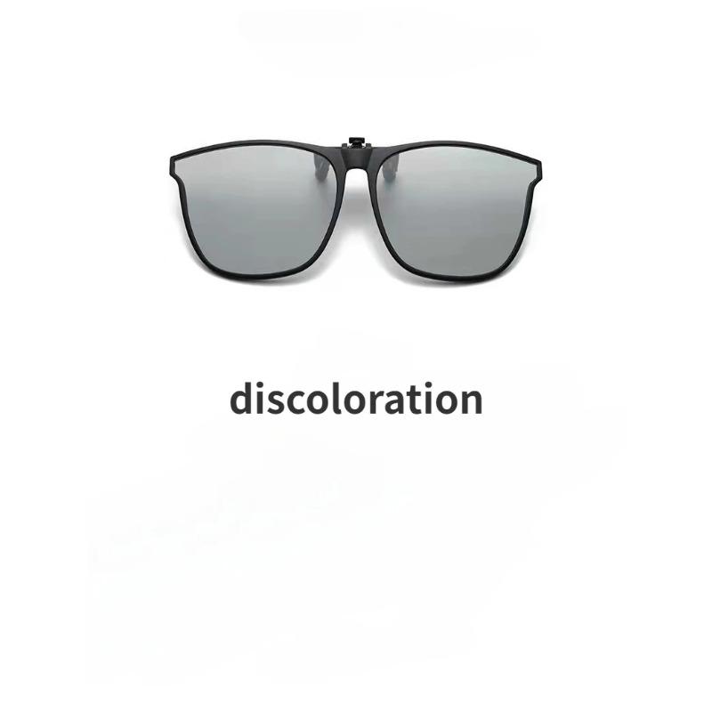Polarizing Color Changing  Photochromic Vintage Clip Glasses Night Vision Driving Goggles Men Women Clip On Sunglasses