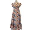 European and American Women's Clothing Fashion Short-sleeved Summer New Temperament Printed Thin Medium and Long Casual Pendulum Dress