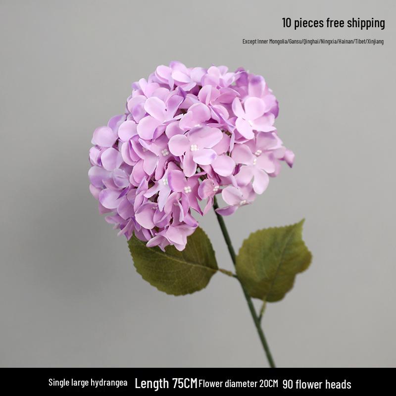 Purple Floral Wedding Arrangement - Silk Hydrangea, Rose, Bamboo Leaves & Grass for Flower Arches