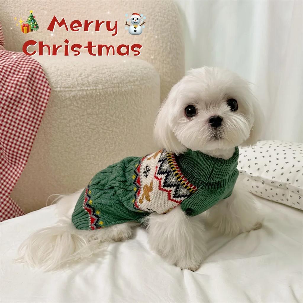 Pet Sweater for Dogs and Cats Acrylic Knit Fabric Pullover Fashion Dog Clothes Warm Dog Puppy Winter Wear Clothes Sweatshirt