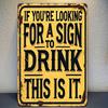 Vintage Tin Sign 12x8 Inch Funny Bar Decoration, Rusty Iron Wall Art for Kitchen Living Room Office Man Cave, Humor Gift