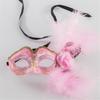 Feder-Maskenballmaske mit Blume für Damen, Maskenball-Halbmaske Feder-Augenmaske für Halloween-Party Kostüm