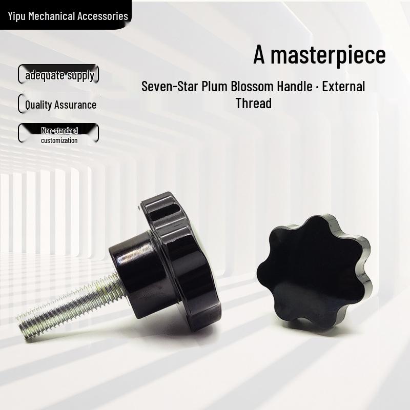 Phenolic Plum Blossom Handwheel and Star Handle with Threaded Rod Screw