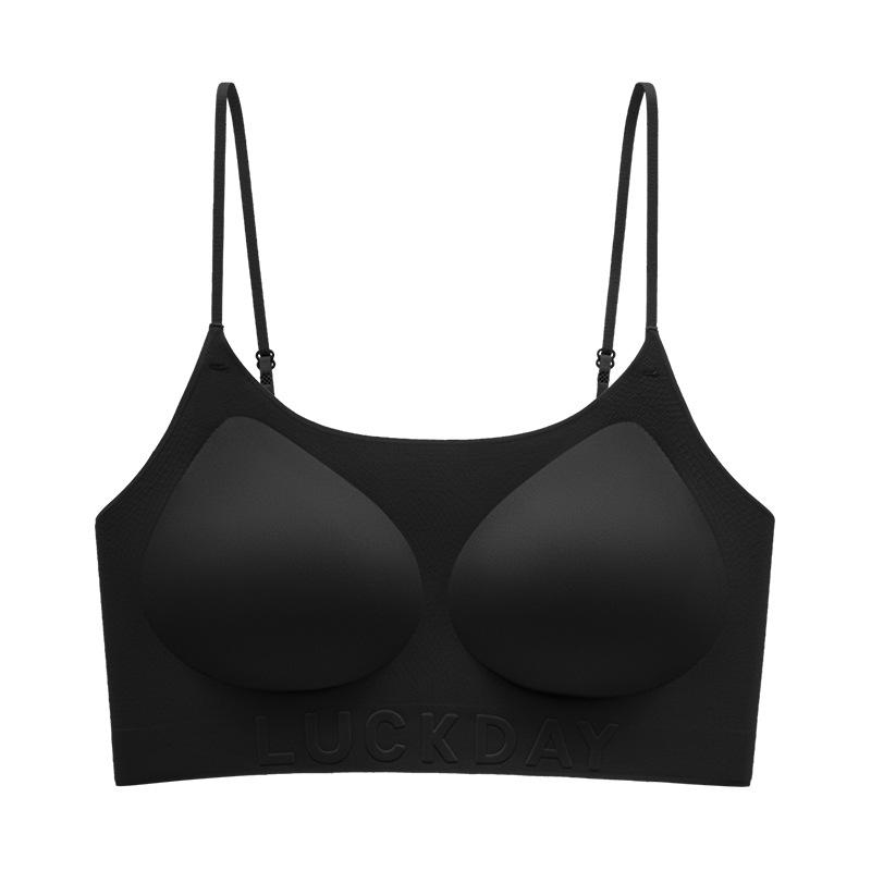Invisible Seamless Lingerie Women's Summer Gathering Bra Vest Style Suspender Beautiful Back Bra