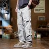 PLAYBOY Men's Wide-Leg Ice Silk Paratrooper Cargo Pants