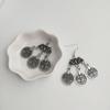 Lanzhihai Retro Punk Coin Earrings - European/American Women’s Fashion Accessories