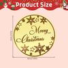 20pcs Merry Christmas Acrylic Cupcake Toppers with Snowflake Shaped Circular Christmas Party Cupcake Decorations