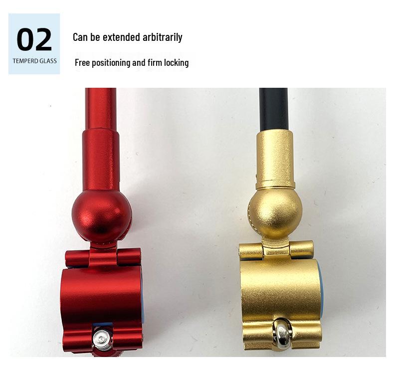 Universal Aluminum Alloy Rear Antenna Rod Holder - Full Metal S-Shaped Fishing Rod Support