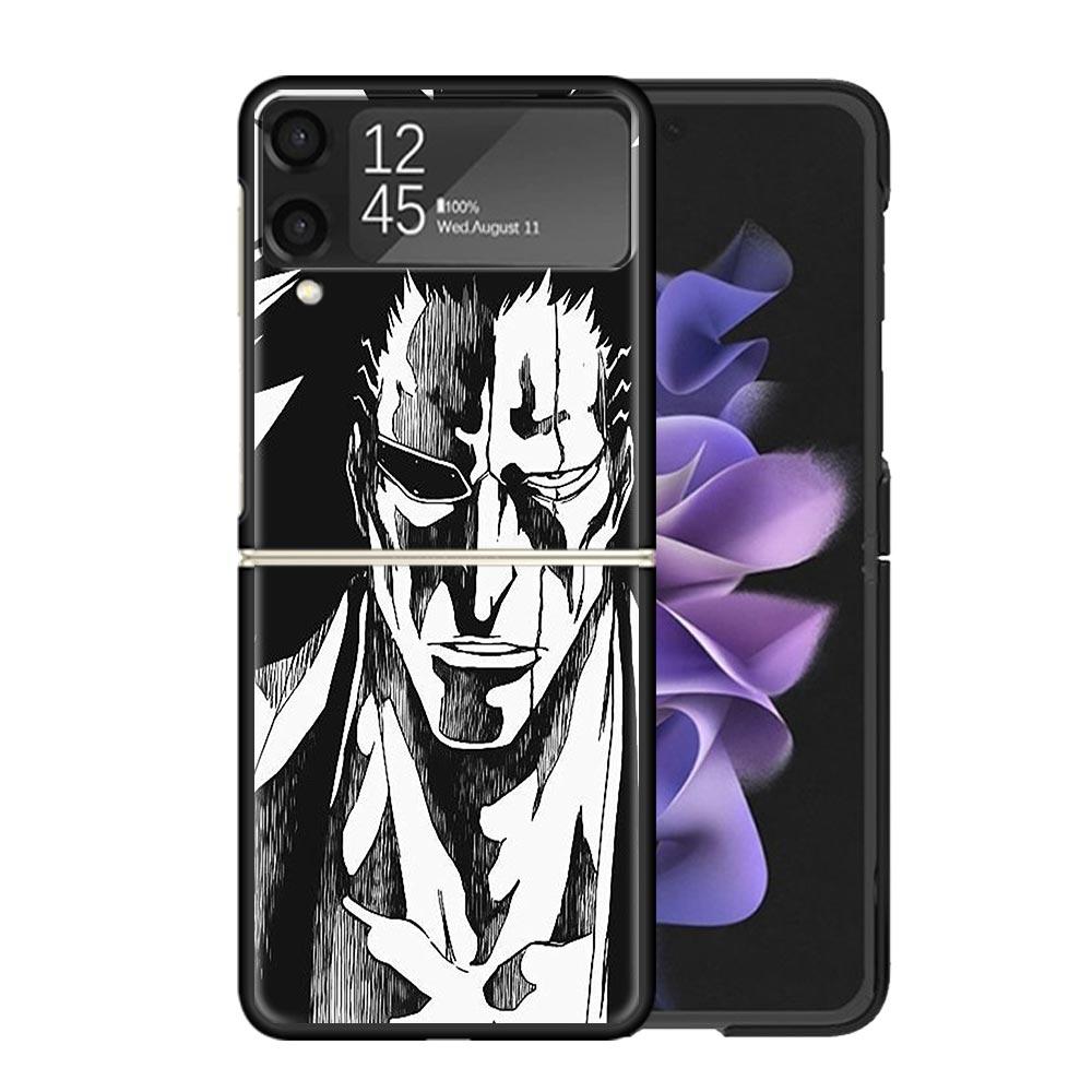 Bleach Zaraki Kenpachi Clear Phone Case For Samsung Z Flip 7 6 5 4 3 Galaxy ZFlip7 ZFlip6 ZFlip5 ZFlip4 ZFlip3 5G Print Cover Z
