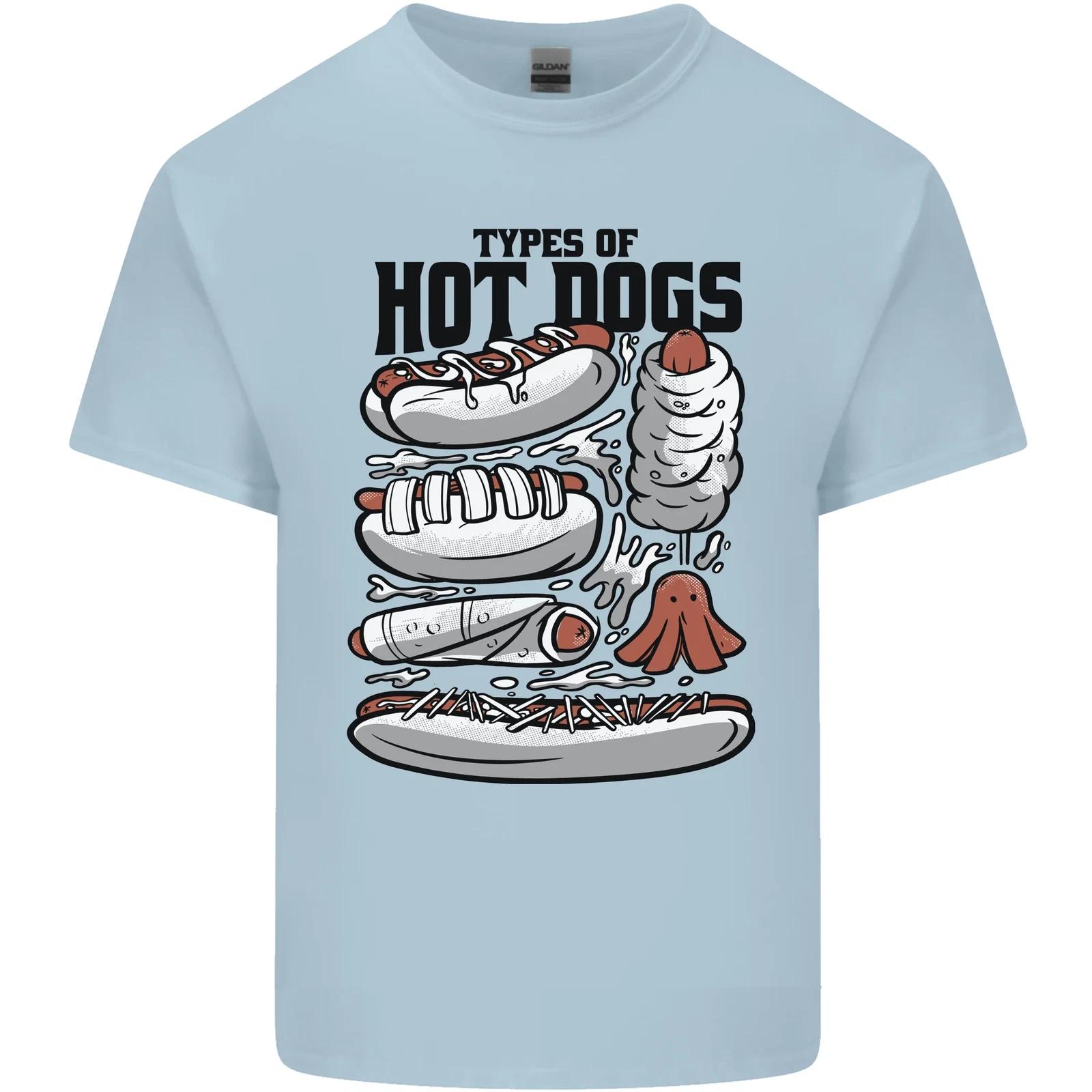 

Types of Hot Dogs Funny Fast Food Kids T-Shirt Childrens S