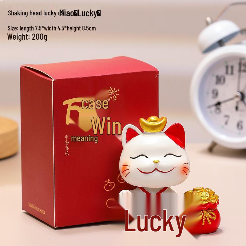 Lucky Cat Resin Mobile Holder - Cute Office Desktop Decoration Gift