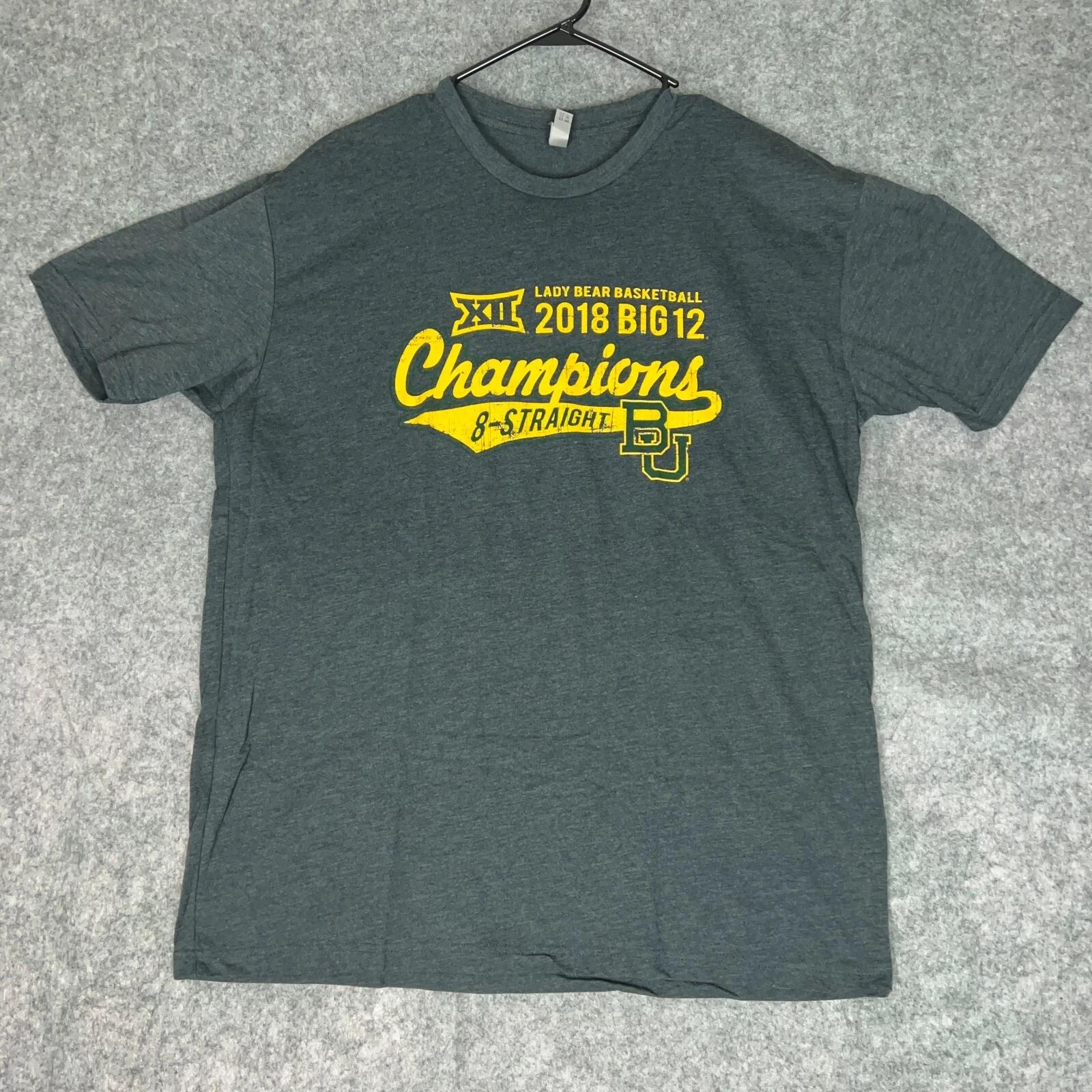 Мужская рубашка Baylor Bears Extra Large Серая Золотая С коротким рукавом Big 12 NCAA Баскетбол 3XL