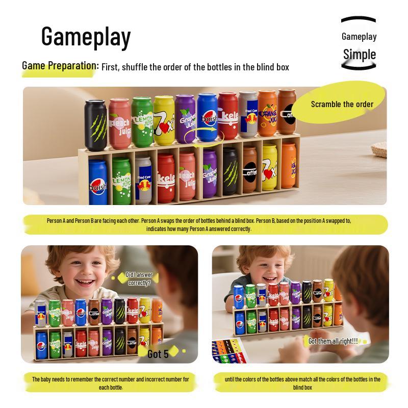 Kinder-Ratespiel Flasche - Interaktives Lernspielzeug zur intellektuellen Entwicklung