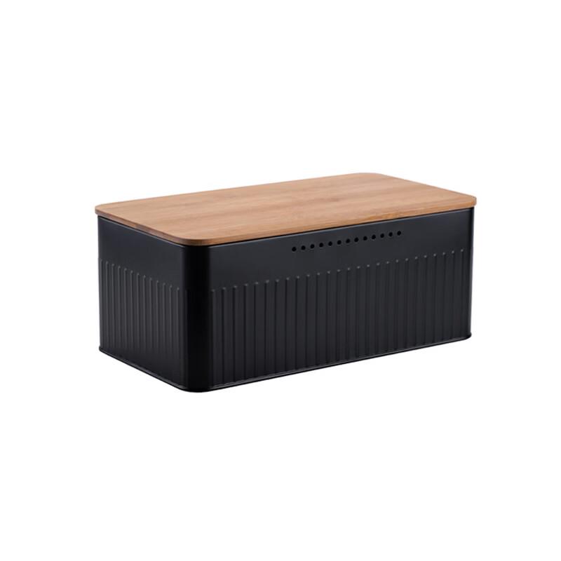 Vertical Stripe Carbon Steel Bread Bin