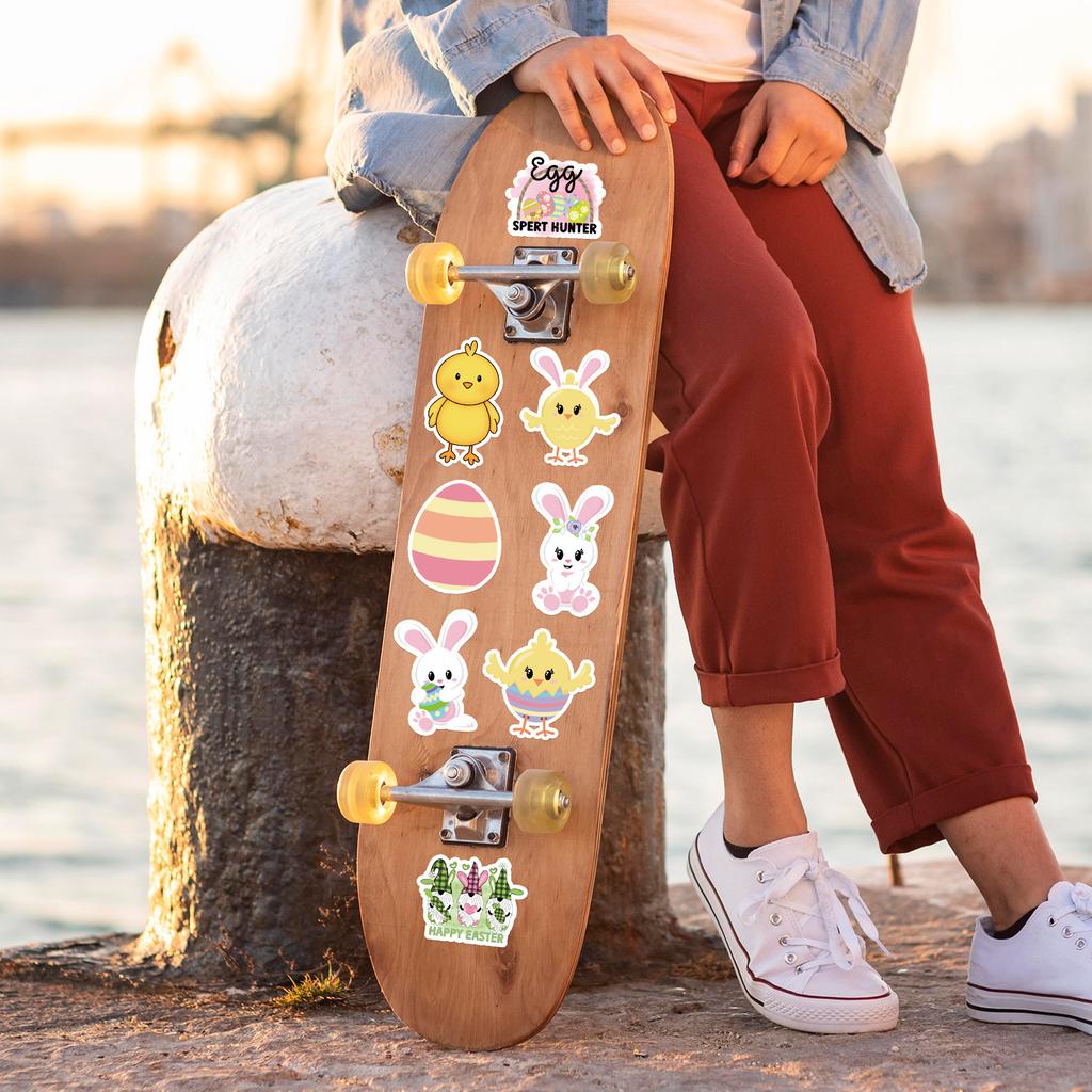50 Easter Graffiti Stickers Car Mobile Phone Suitcase Decoration Stickers Waterproof Creative Notebook Handbook Stickers