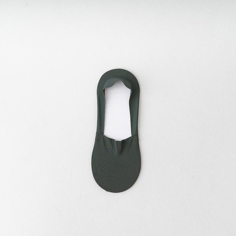 Sommer Eisseide Unsichtbare Bootssocken Dünne rutschfeste No-Show-Socken für Herren