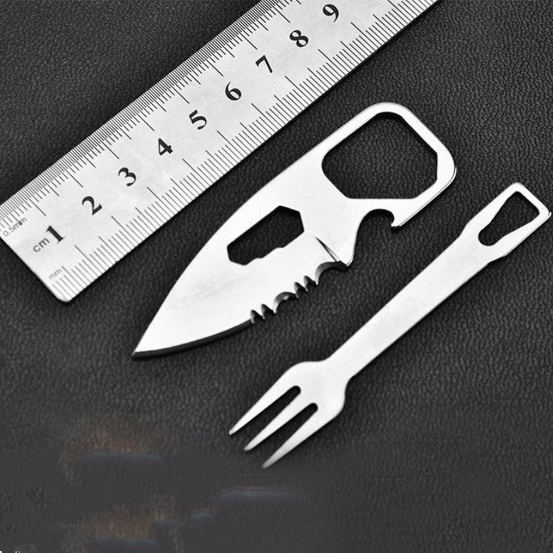 Buy 2 PC Travel Survival Camping Tactics Knife and Fork Set Multi