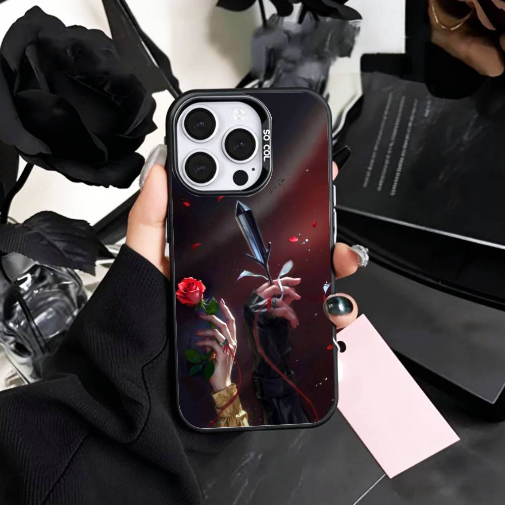 

R-Romance C-Clubs Game Malbonte Vicky Phone Case For iPhone17,16,15,14,13,12,11 Plus,Pro Max Colored Silver Plated Inside Cover iPhoneXSMAX