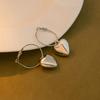 2022 Trendy Smooth Glossy Love Earrings Wind Exaggerated Circle Ear Buckles Fashion Temperament Earrings Women