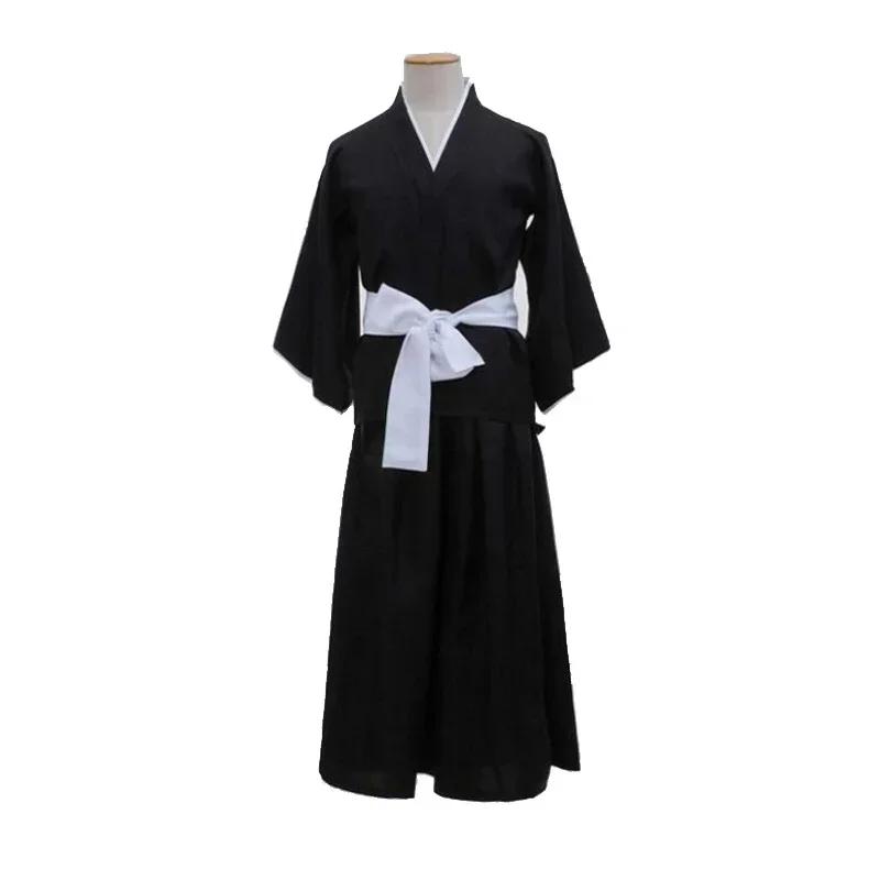 Anime BLEACH Cos Costume Kuchiki Rukia Shinigami Cosplay Costume Wig Set Halloween for Woman Men Clothes
