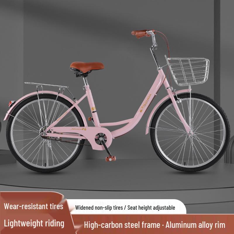 Women's 24-inch/26-inch Lightweight Commuter Bike with Solid Tires