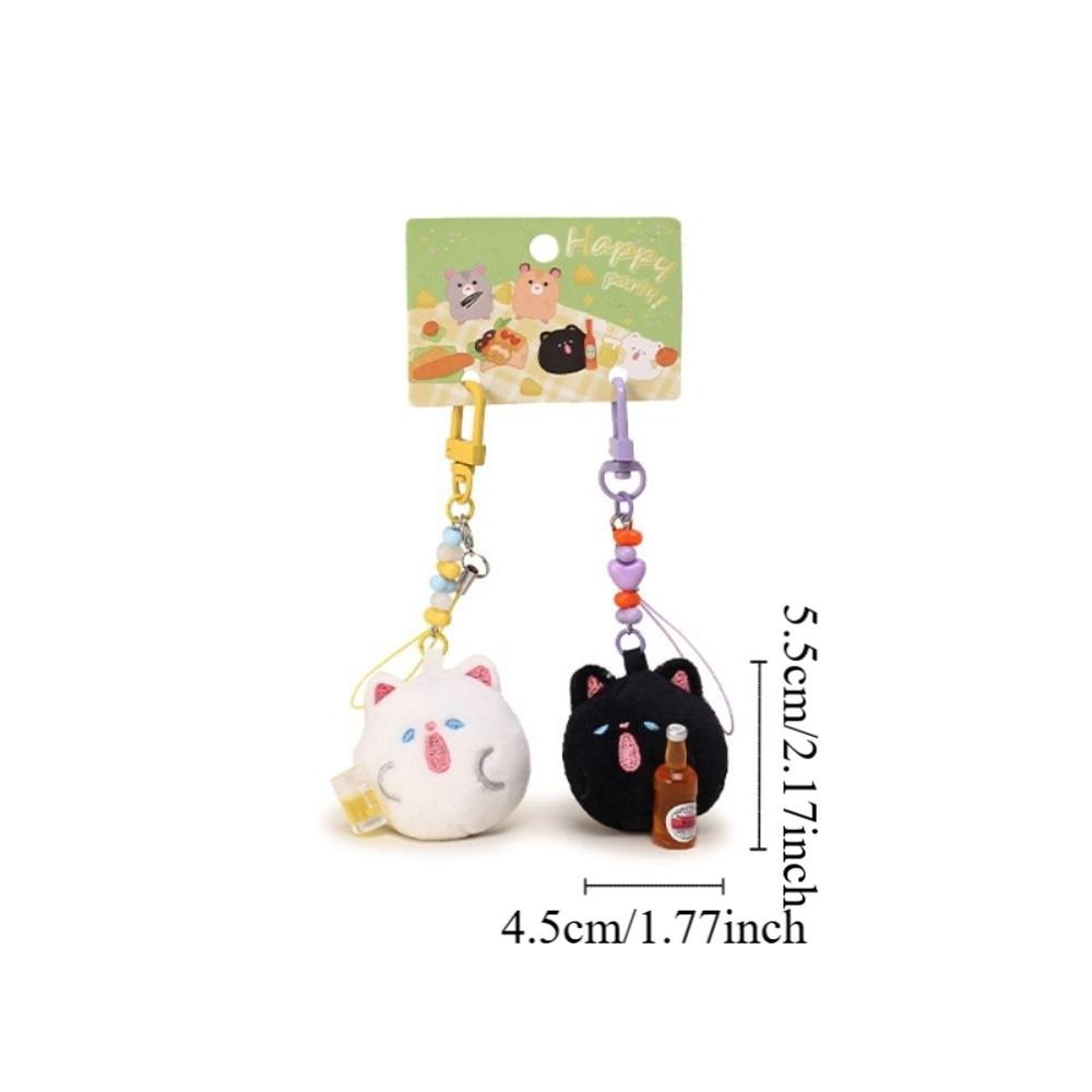 Creative Design Lovers Plush Doll Keychain Backpack Plush Pendant  Lovers Accessories