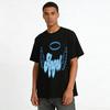 Angel Themed Graphic Print Casual Top Unisex Loose Fit Crew Neck Tee For Daily Wear Pure Cotton T-shirt