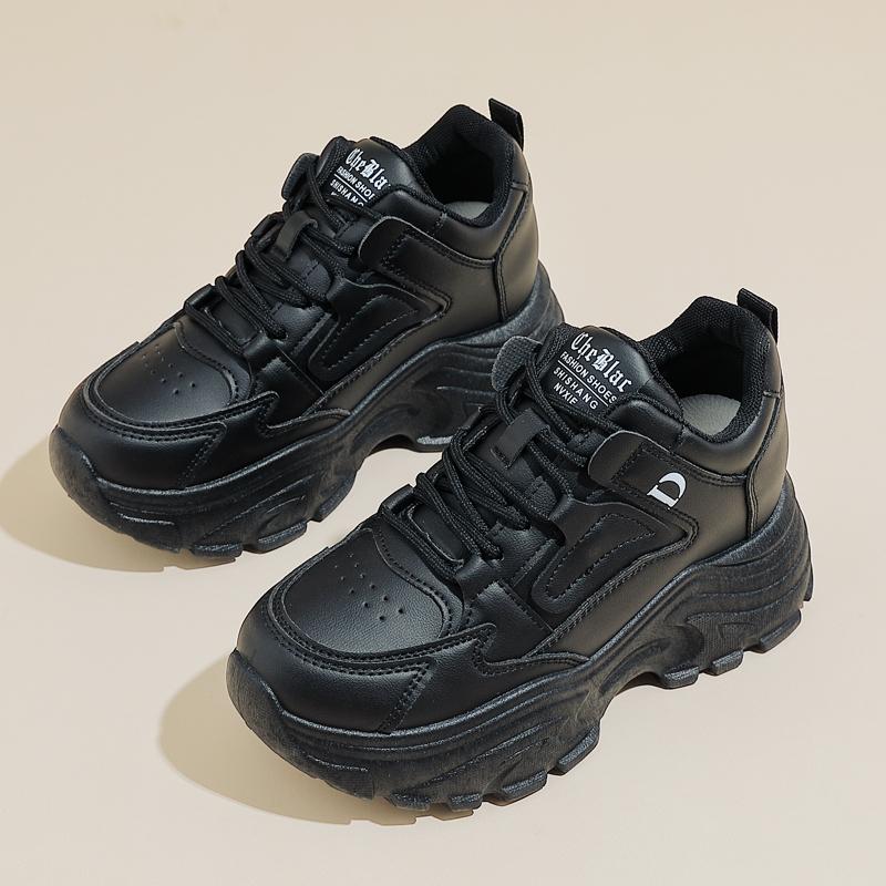 

Жіноче взуття з товстим дном, білі платформи, весняні кросівки, вулканізоване взуття, жіноче взуття з штучної шкіри, дихаюче, спортивне взуття 35