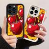 JT450 Red Cherries Grafitti for iPhone 17 16 15 14 13 Pro Max Samsung S26 S25 Ultra A17 A07 A56 A16 Xiaomi 15T Redmi 15c 14C 13C Note 11 12 Soft Case