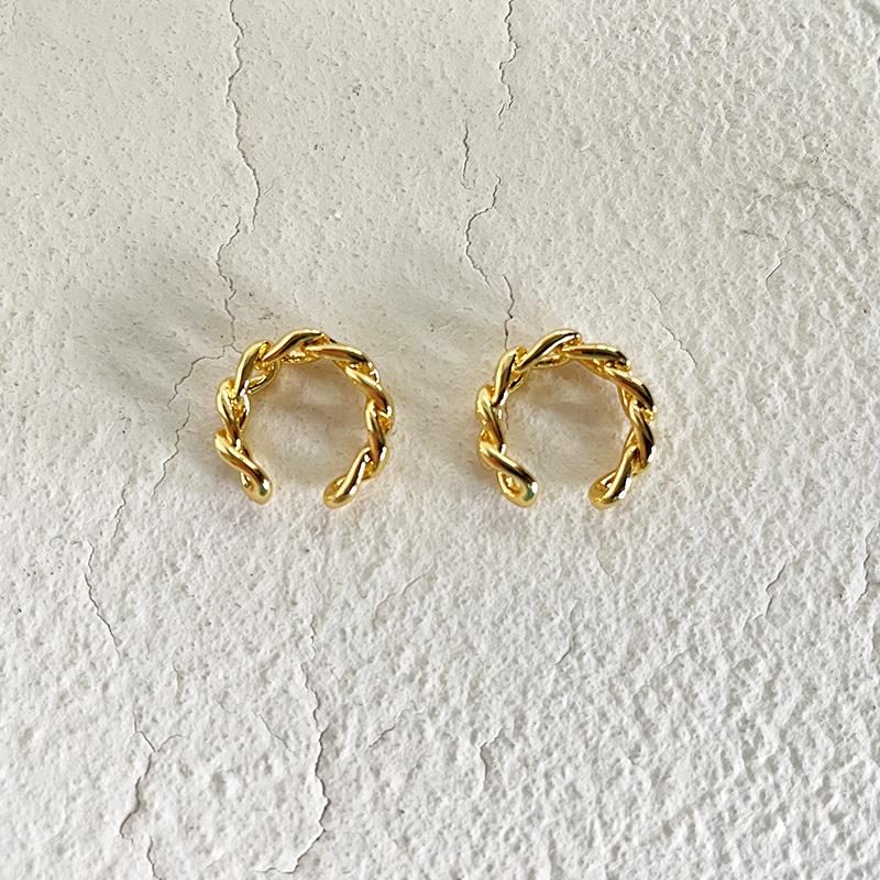 

Европейский и американский стиль Клипса для уха в виде диска москитной спирали - Клипса-хуп для козелка уха с простой цепочкой для женщин