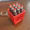 Chaveiro Novelty Soda Crate Clicker Porta-bebidas Engraçado Chaveiro Mini Caixa de Refrigerante Click Brinquedo Para Presentear