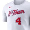 Nike City Edition 2023-24 Season Houston Rockets Letter Logo Printed Crew Neck Short Sleeve T-Shirt Men T-Shirt White FN1215-100