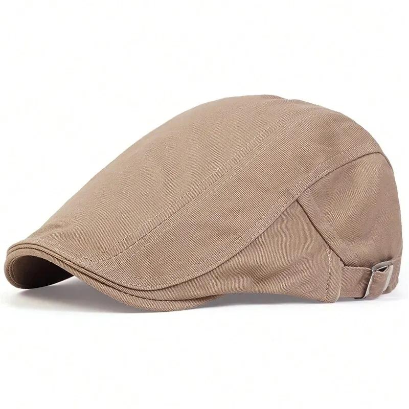 

Men Light Board Solid Color Newsboy Caps British Painters Hats Spring And Summer Adjustable Flat Cap Hip Hop Berets