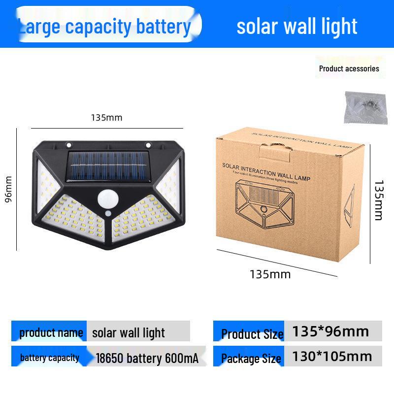 

Водонепроницаемые уличные настенные и садовые светильники с датчиком движения на солнечной батарее