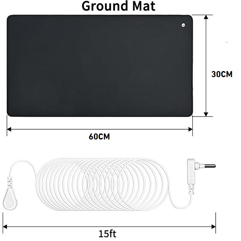 30X60CM Grounding Earthing Mat Therapy Kit – Helps In Sleeping, Anxiety, Imflammation Universal Size With 15 Foot Cord Included. Conductive Carbon