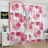 2PCS- Red Rose -HD Printed Curtain - Polyester Material - Suitable for Bedroom, Living Room, Study (customizable)