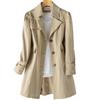 Coupe-vent 2025: Veste Mi-Longue Ajustée Style Coréen pour Femme pour le Printemps et l'Automne