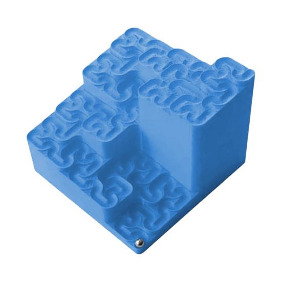 

3D-печать Кривая Гильберта Мраморный трек Фрактальный трек для шариков Бесконечный фрактальный лабиринт со стальными шариками Кинетическое искусство Фрактальная математика Настольная игрушка синий