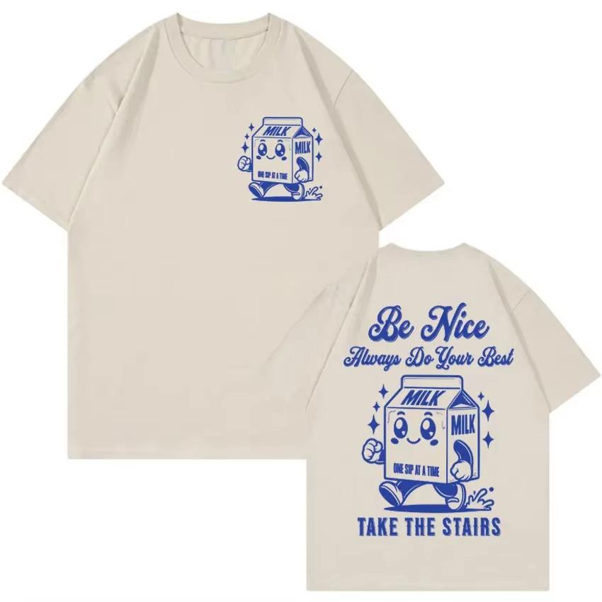 Funny Muscle Mommy Cute Vintage Cartoon T-shirts For Men Summer Fashion Casual Cotton Short Sleeve Tees Oversized Unisex Tops