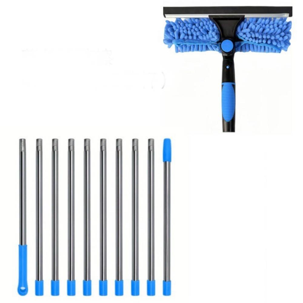 2 In 1 Washing Window Cleaning Squeegee Long Duster Window Wiper Ceiling Duster  Car Glass