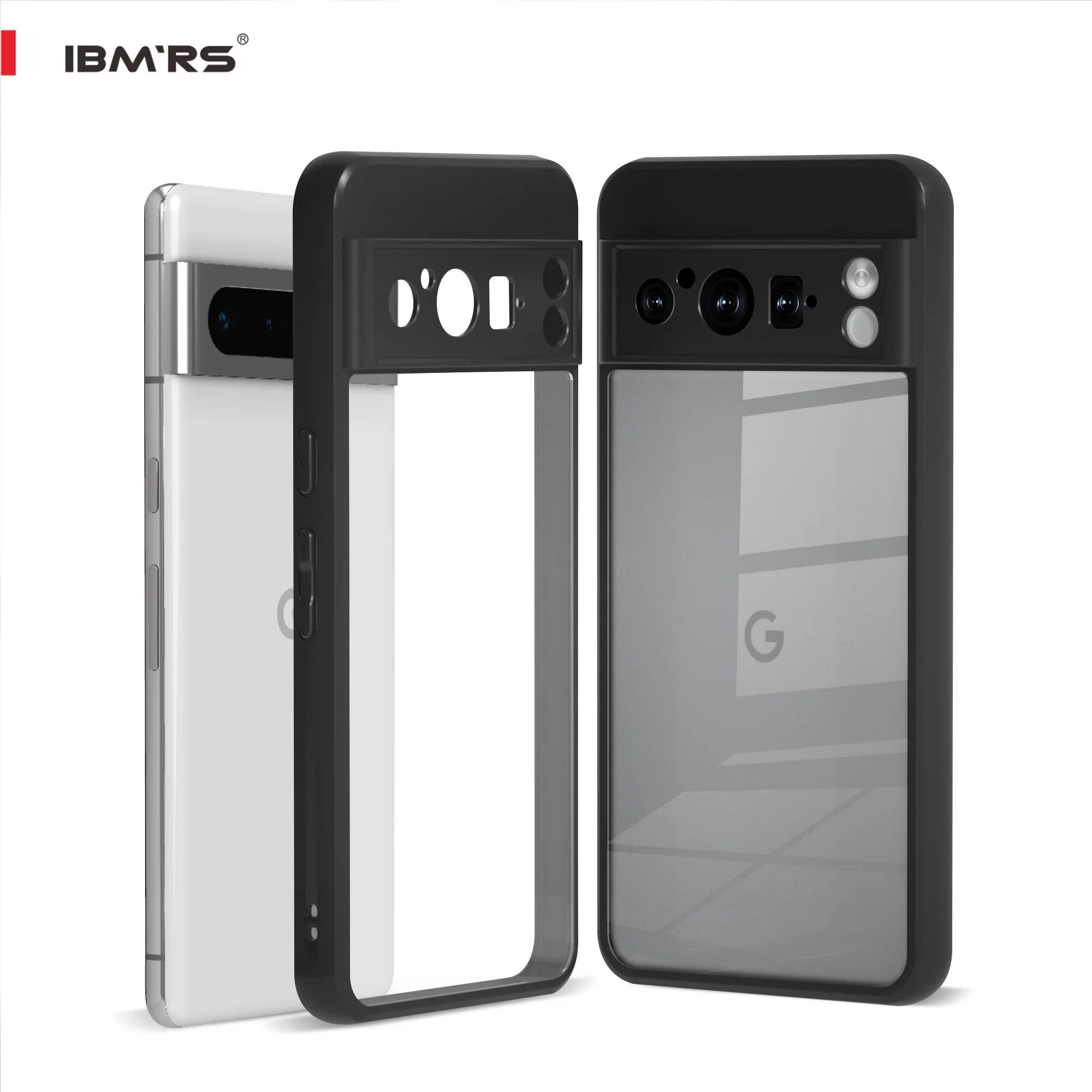 

(В комплекте ремешок на запястье)Чехол IBMRS для Google Pixel 8 Pro, камуфляжный жесткий противоударный чехол из поликарбоната и термополиуретана с улучшенной защитой - черный камуфляж for phone series(6.1 ) прозрачный