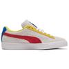 Puma Tênis Clássicos de Camurça Cano Baixo Tênis Unissex Branco Amarelo 365347-89